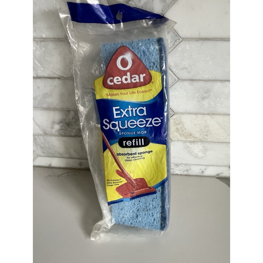 O Cedar EXTRA SQUEEZE Mop Head Sponge Plastic Hinge Mop Refill Original Style